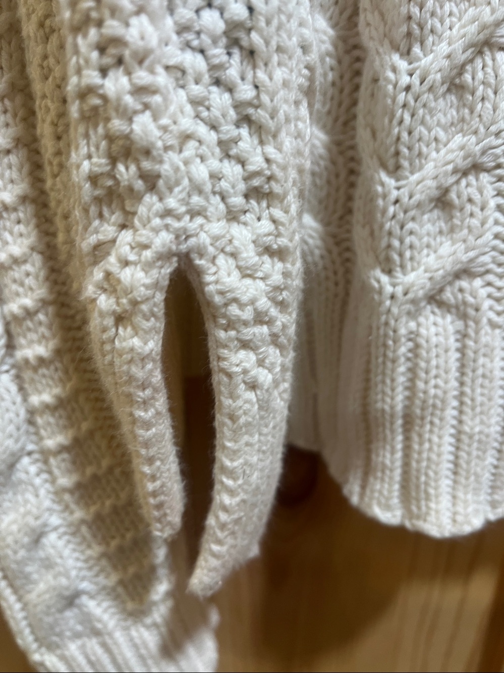 Ralph Lauren Cream Cable-Knit Crewneck Sweater size x large - Picture 7 of 12